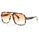 Tom Ford - Falconer Sunglasses - Occhiali da Sole Pilota - Havana - FT0884 - Occhiali da Sole - Tom Ford Eyewear