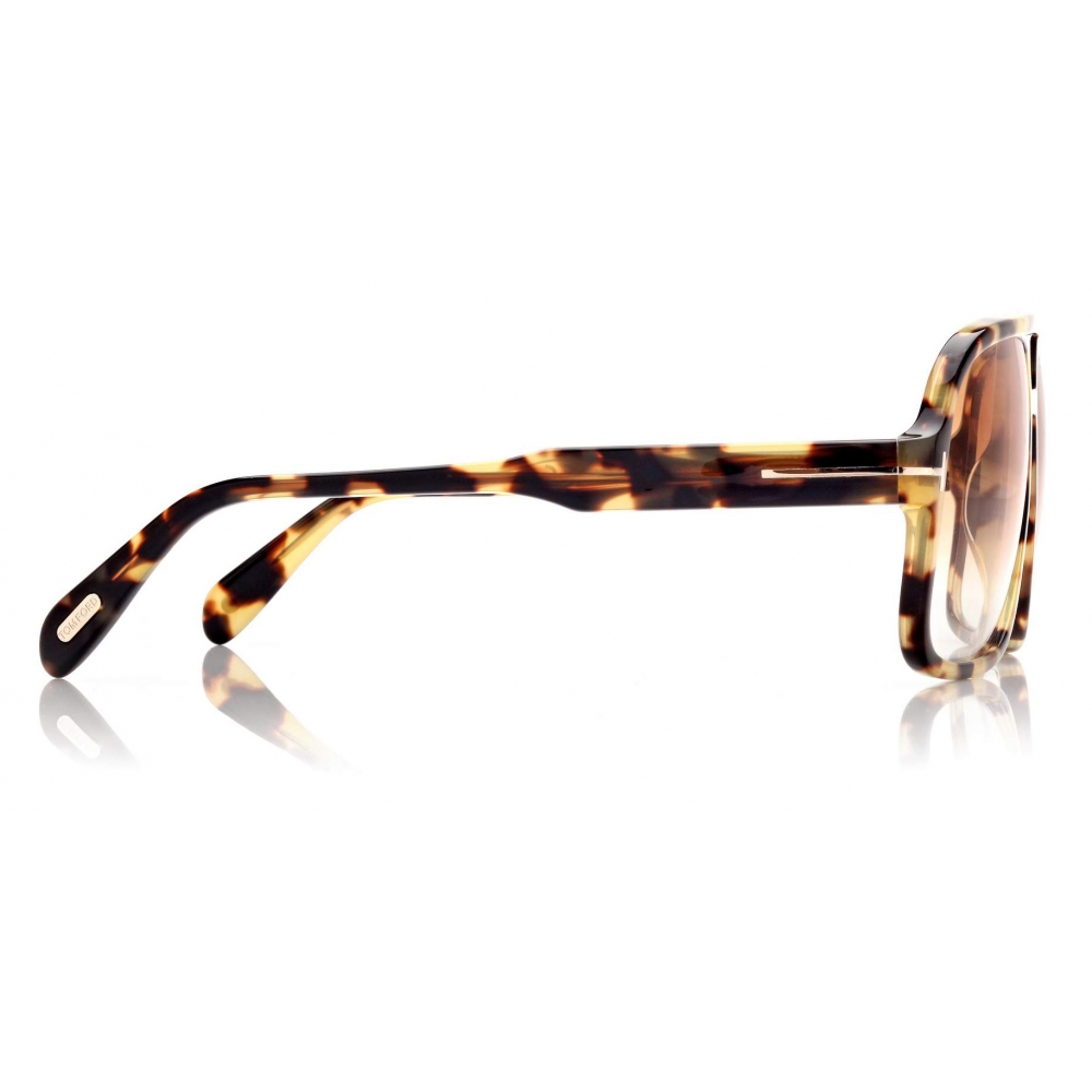 Tom Ford - Falconer Sunglasses - Occhiali da Sole Pilota - Havana
