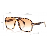Tom Ford - Falconer Sunglasses - Pilot Sunglasses - Havana - FT0884 - Sunglasses - Tom Ford Eyewear