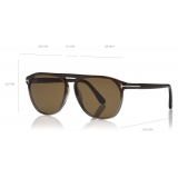 Tom Ford - Jasper Sunglasses - Occhiali da Sole Quadrati - Havana Vintage - FT0835 - Occhiali da Sole - Tom Ford Eyewear