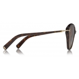 Tom Ford - Leigh Sunglasses - Occhiali da Sole Cat-Eye - Havana Scuro - FT0850 - Occhiali da Sole - Tom Ford Eyewear