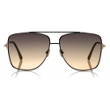 Tom Ford - Reggie Sunglasses - Occhiali da Sole Quadrati Oversized - Nero - FT0838 - Occhiali da Sole - Tom Ford Eyewear