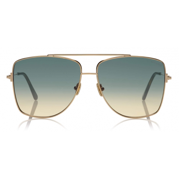 Tom Ford - Reggie Sunglasses - Occhiali da Sole Quadrati Oversized - Oro Rosa Blu - FT0838 - Occhiali da Sole - Tom Ford Eyewear