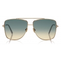 Tom Ford - Reggie Sunglasses - Occhiali da Sole Quadrati Oversized - Oro Rosa Blu - FT0838 - Occhiali da Sole - Tom Ford Eyewear