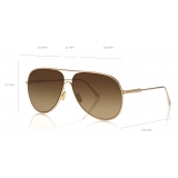 Tom Ford - Alec Sunglasses - Pilot Sunglasses - Rose Gold - FT0824 - Sunglasses - Tom Ford Eyewear