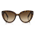 Tom Ford - Izzi Sunglasses - Cat-Eye Sunglasses - Dark Havana - FT0845 - Sunglasses - Tom Ford Eyewear