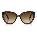 Tom Ford - Izzi Sunglasses - Cat-Eye Sunglasses - Dark Havana - FT0845 - Sunglasses - Tom Ford Eyewear