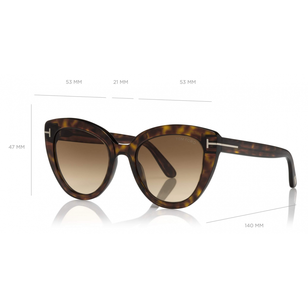 Tom Ford - Izzi Sunglasses - Cat-Eye Sunglasses - Dark Havana - FT0845 -  Sunglasses - Tom Ford Eyewear - Avvenice