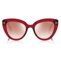 Tom Ford - Izzi Sunglasses - Cat-Eye Sunglasses - Red - FT0845 - Sunglasses - Tom Ford Eyewear