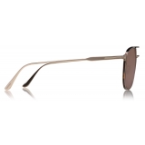 Tom Ford - Jake Sunglasses - Square Sunglasses - Rose Gold Brown - FT0827 - Sunglasses - Tom Ford Eyewear