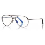 Tom Ford -  Blue Block Pilot Opticals - Occhiali da Vista - Canna di Fucile - FT5693-B - Occhiali da Vista - Tom Ford Eyewear