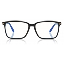 Tom Ford -  Soft Square Shape Blue Block Optical - Optical Glasses - Black - FT5696-B - Optical Glasses - Tom Ford Eyewear