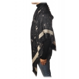 Elisabetta Franchi - Scarf in Logoed Pattern - Black - Scarf - Made in Italy - Luxury Exclusive Collection