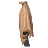Elisabetta Franchi - Scarf in Logoed Pattern - Beige - Scarf - Made in Italy - Luxury Exclusive Collection