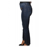 Elisabetta Franchi - Straight Leg Jeans with Patch Pockets - Blue - Trousers - Made in Italy - Luxury Exclusive Collection
