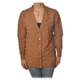 Elisabetta Franchi - Cardigan with Jewel Buttons - Mou - Pullover - Made in Italy - Luxury Exclusive Collection