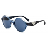 Giorgio Armani - Round Shape Women Sunglasses - Blue - Sunglasses - Giorgio Armani Eyewear