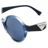 Giorgio Armani - Round Shape Women Sunglasses - Blue - Sunglasses - Giorgio Armani Eyewear