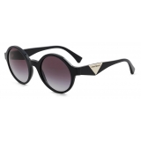 Giorgio Armani - Round Shape Women Sunglasses - Black - Sunglasses - Giorgio Armani Eyewear