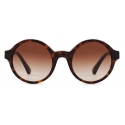 Giorgio Armani - Round Shape Women Sunglasses - Brown - Sunglasses - Giorgio Armani Eyewear