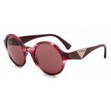 Giorgio Armani - Round Shape Women Sunglasses - Purple - Sunglasses - Giorgio Armani Eyewear