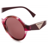 Giorgio Armani - Round Shape Women Sunglasses - Purple - Sunglasses - Giorgio Armani Eyewear