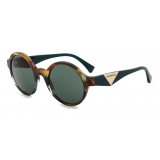 Giorgio Armani - Occhiali da Sole da Donna Forma Rotonda - Verde - Occhiali da Sole - Giorgio Armani Eyewear