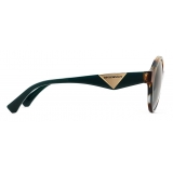 Giorgio Armani - Occhiali da Sole da Donna Forma Rotonda - Verde - Occhiali da Sole - Giorgio Armani Eyewear