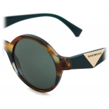 Giorgio Armani - Occhiali da Sole da Donna Forma Rotonda - Verde - Occhiali da Sole - Giorgio Armani Eyewear