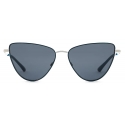 Giorgio Armani - Occhiali da Sole Donna Forma Cat-Eye - Blu Argento - Occhiali da Sole - Giorgio Armani Eyewear