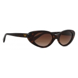 Giorgio Armani - Occhiali da Sole Donna Forma Cat-Eye - Marrone - Occhiali da Sole - Giorgio Armani Eyewear