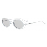 Giorgio Armani - Occhiali da Sole Donna Forma Ovale - Bianco - Occhiali da Sole - Giorgio Armani Eyewear