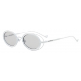 Giorgio Armani - Oval Shape Women Sunglasses - White - Sunglasses - Giorgio Armani Eyewear