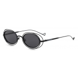 Giorgio Armani - Oval Shape Women Sunglasses - Dark Grey - Sunglasses - Giorgio Armani Eyewear