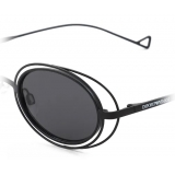 Giorgio Armani - Oval Shape Women Sunglasses - Dark Grey - Sunglasses - Giorgio Armani Eyewear