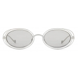Giorgio Armani - Oval Shape Women Sunglasses - Silver - Sunglasses - Giorgio Armani Eyewear