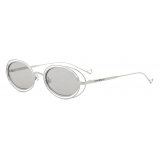 Giorgio Armani - Oval Shape Women Sunglasses - Silver - Sunglasses - Giorgio Armani Eyewear