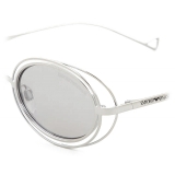 Giorgio Armani - Oval Shape Women Sunglasses - Silver - Sunglasses - Giorgio Armani Eyewear