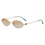 Giorgio Armani - Oval Shape Women Sunglasses - Gold - Sunglasses - Giorgio Armani Eyewear