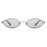 Giorgio Armani - Oval Shape Women Sunglasses - Silver - Sunglasses - Giorgio Armani Eyewear