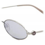 Giorgio Armani - Oval Shape Women Sunglasses - Silver - Sunglasses - Giorgio Armani Eyewear