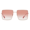 Giorgio Armani - Occhiali da Sole Donna Forma Oversize - Oro Rosa - Occhiali da Sole - Giorgio Armani Eyewear