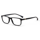 Giorgio Armani - Occhiali da Vista Uomo Forma Rettangolare - Nero - Occhiali da Vista - Giorgio Armani Eyewear