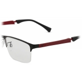 Giorgio Armani - Occhiali da Vista Uomo Forma Rettangolare - Nero  Rosso - Occhiali da Vista - Giorgio Armani Eyewear