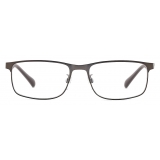 Giorgio Armani - Rectangular Men Eyeglasses - Dark Grey - Eyeglasses - Giorgio Armani Eyewear