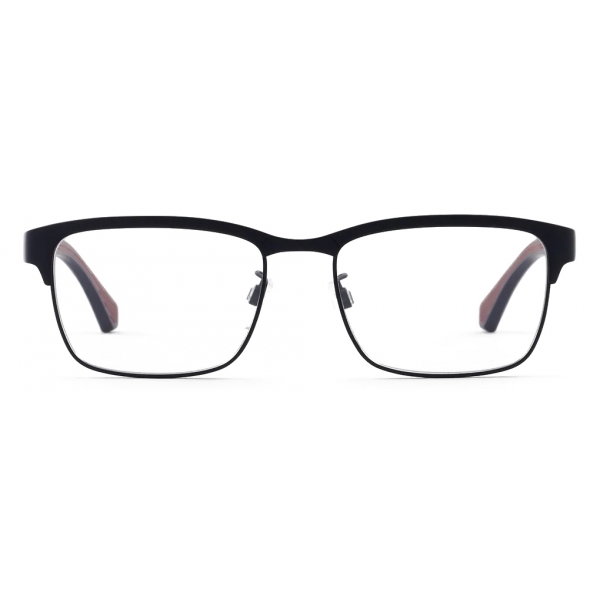 Giorgio Armani - Rectangular Men Eyeglasses - Navy Blue - Eyeglasses ...