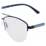 Giorgio Armani - Occhiali da Vista Uomo Forma Rettangolare - Blu Navy - Occhiali da Vista - Giorgio Armani Eyewear