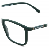 Giorgio Armani - Occhiali da Vista Uomo Forma Rettangolare - Verde - Occhiali da Vista - Giorgio Armani Eyewear