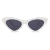 Moschino - Occhiali da Sole Cat-Eye con Perle - Avorio - Moschino Eyewear