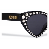 Moschino - Cat-Eye Sunglasses with Pearls - Black - Moschino Eyewear